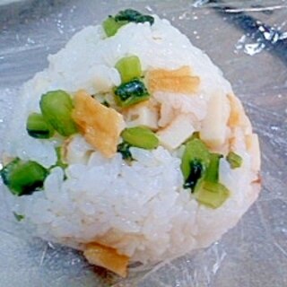 ちくわと野沢菜のすだち風味おにぎり